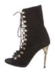 Balmain Suede Lace-Up Boots