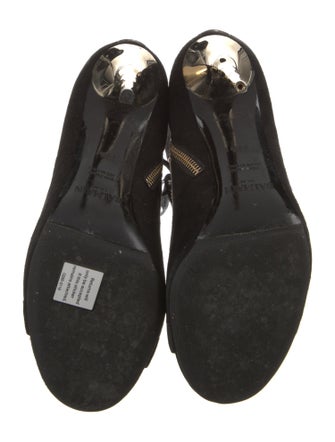 Balmain Suede Lace-Up Boots