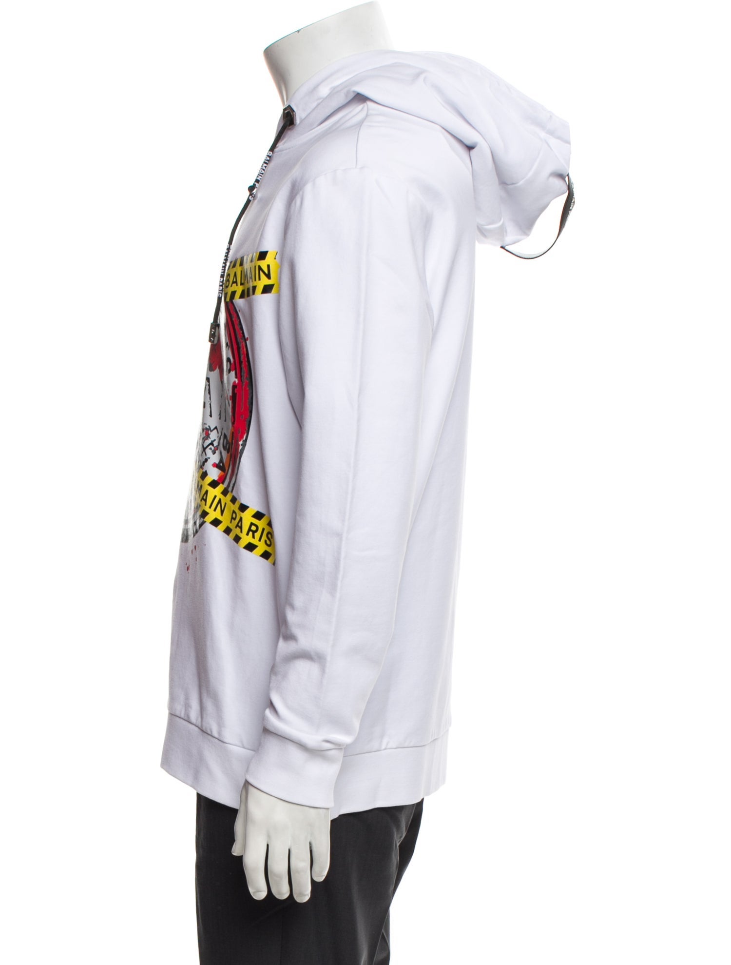 Balmain Graphic Print Crew Neck Hoodie w/ Tags