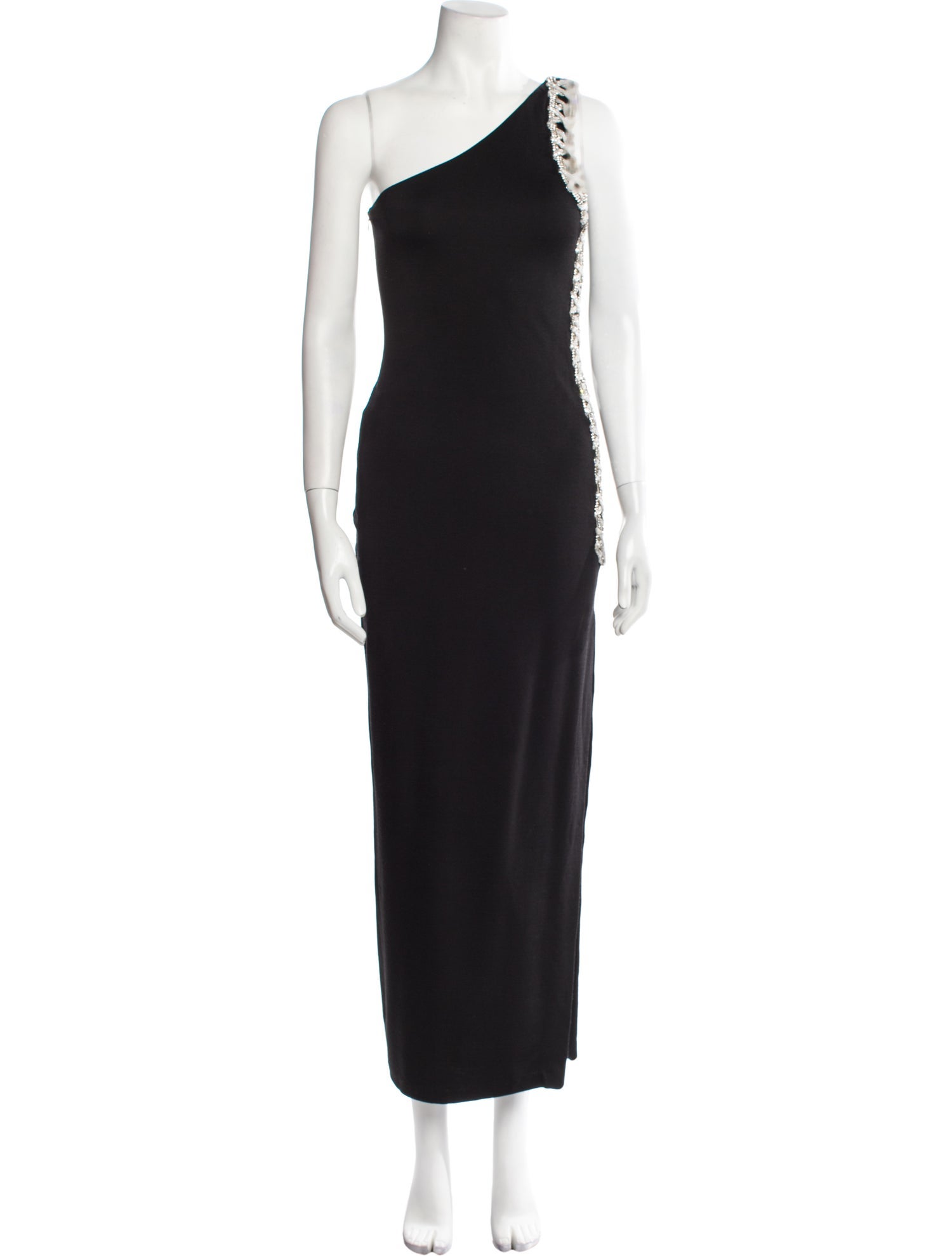 Balmain One-Shoulder Long Dress