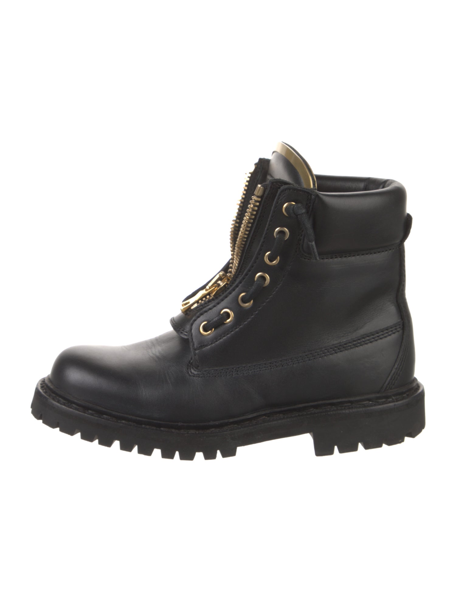 Balmain Leather Combat Boots