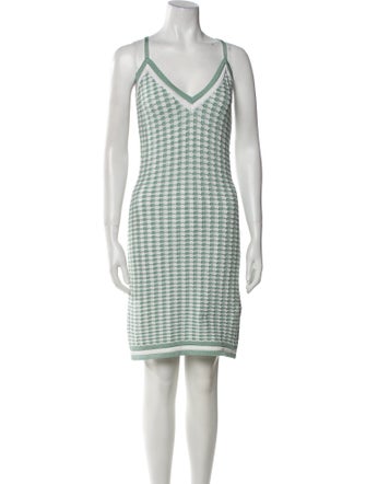 Balmain Tweed Pattern Knee-Length Dress