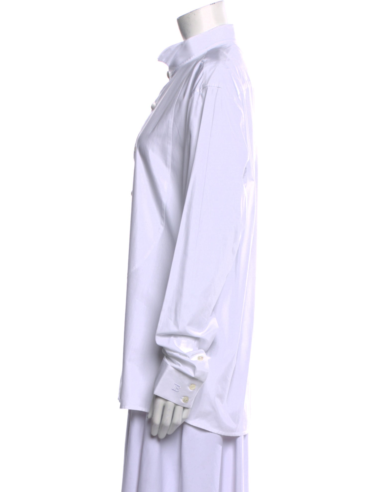 Balmain Long Sleeve Button-Up Top w/ Tags