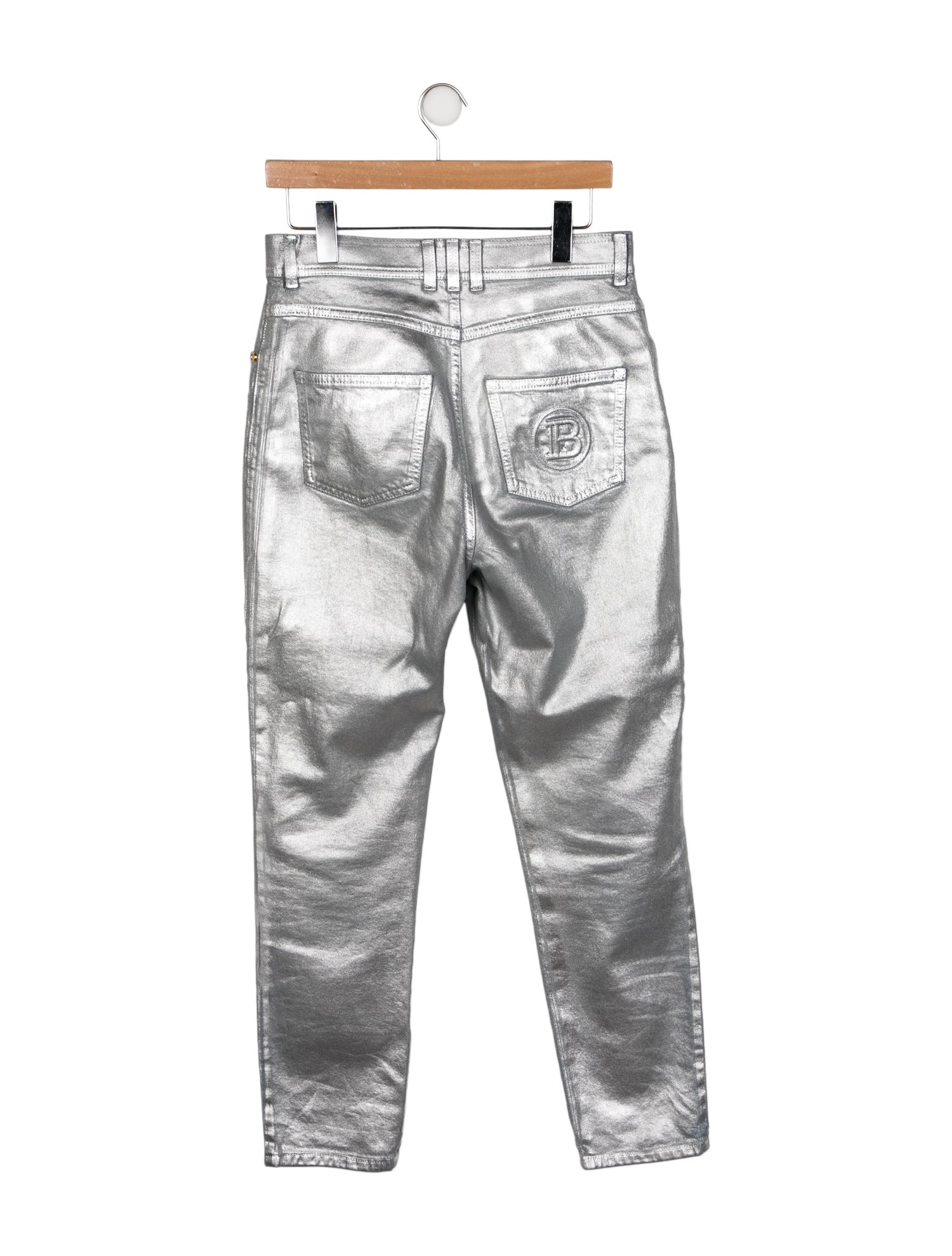 Balmain High-Rise Straight Leg Jeans