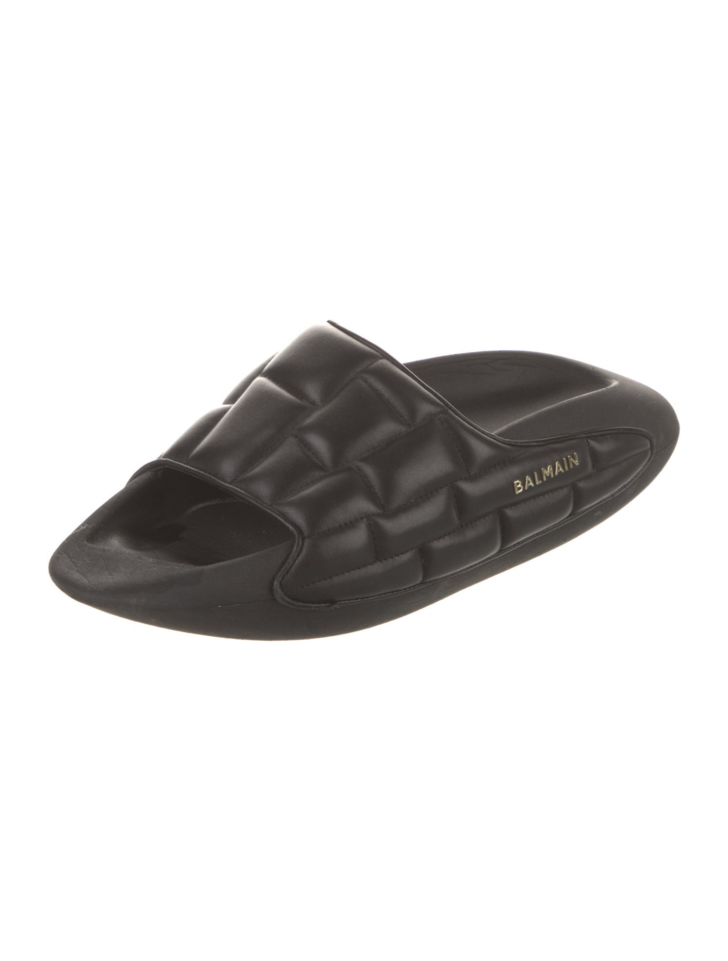 Balmain Leather Slides