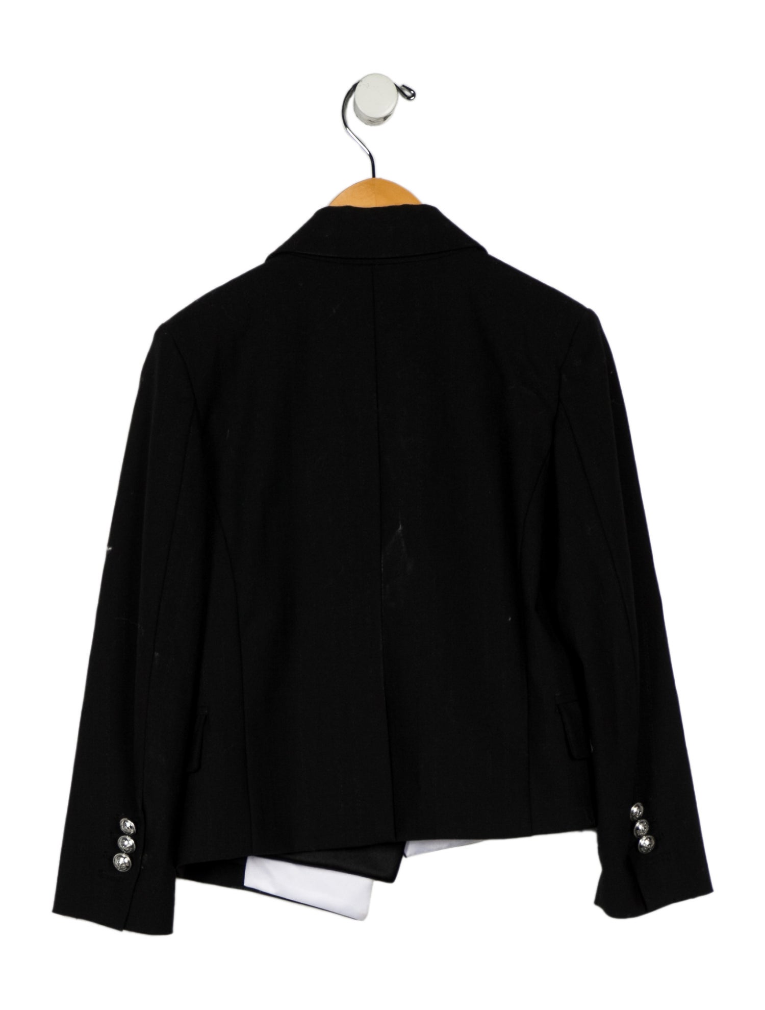 Balmain Long Sleeve Colorblock Button-Up Blazer