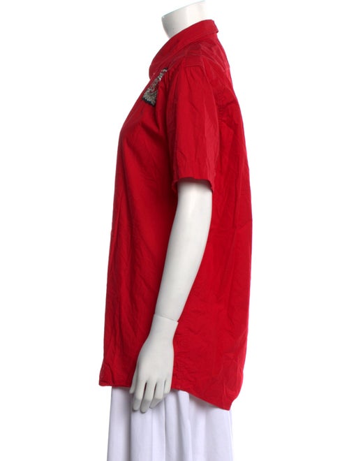 Balmain Short Sleeve Button-Up Top