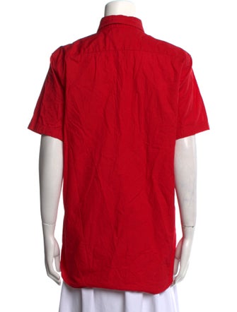 Balmain Short Sleeve Button-Up Top
