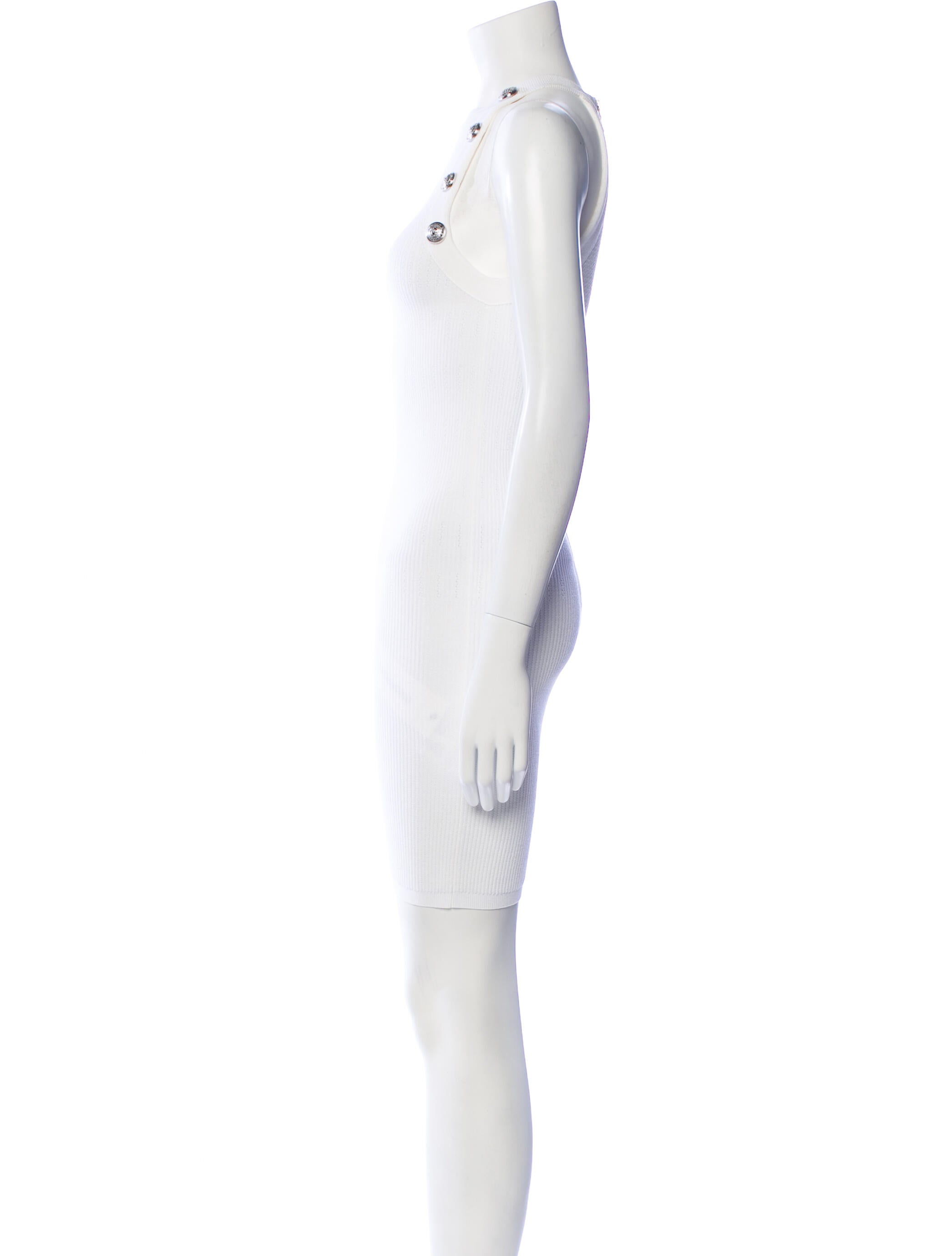 Balmain Mock Neck Mini Dress