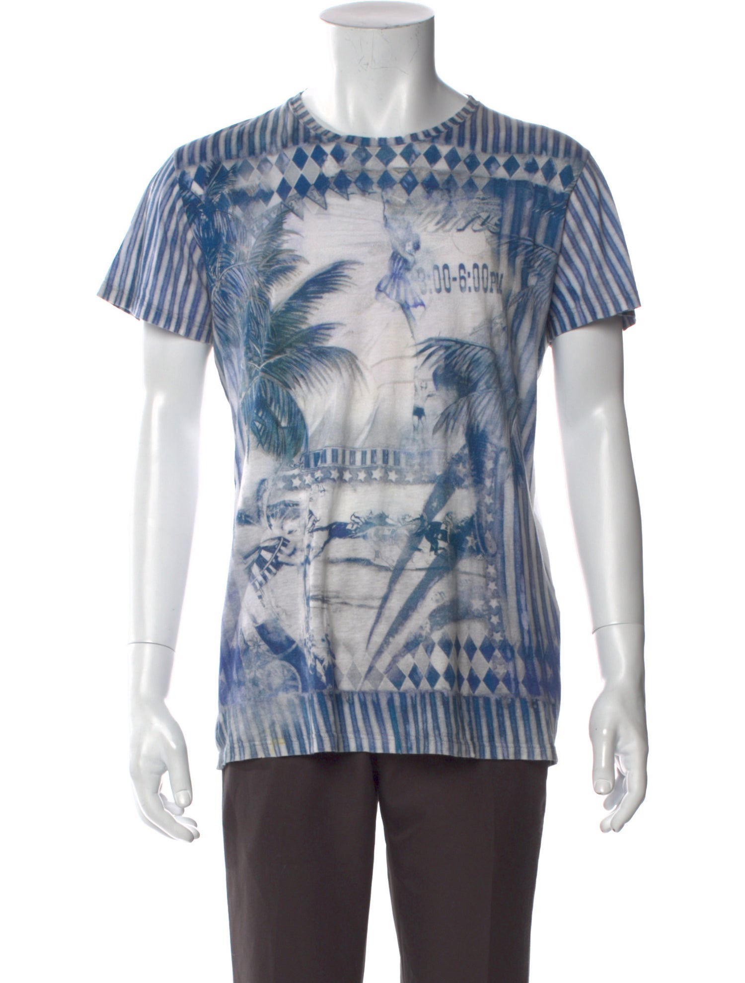 Balmain Graphic Print Crew Neck T-Shirt