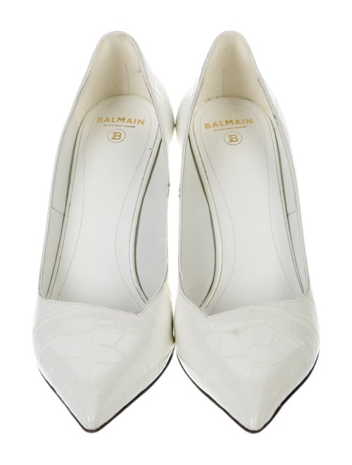 Balmain Embossed Leather Pumps