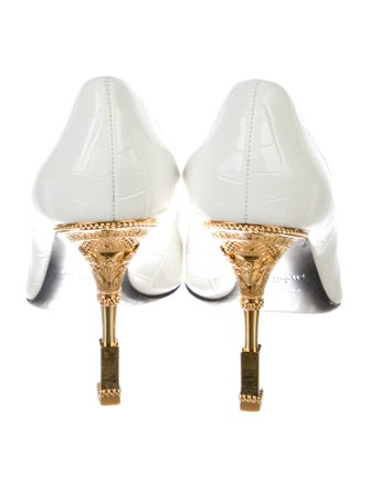 Balmain Embossed Leather Pumps