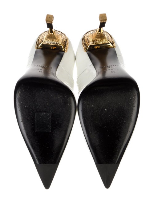 Balmain Embossed Leather Pumps