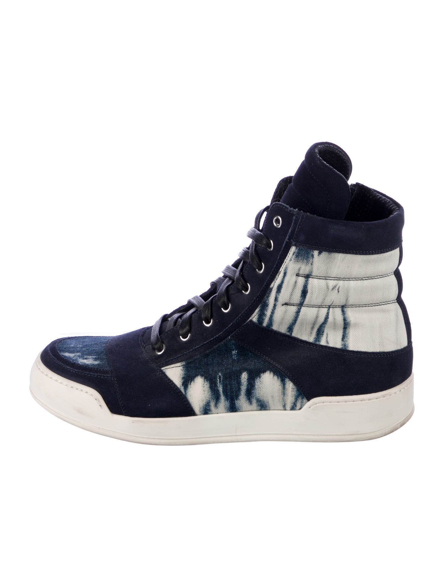 Balmain Canvas Printed Hiking Boots