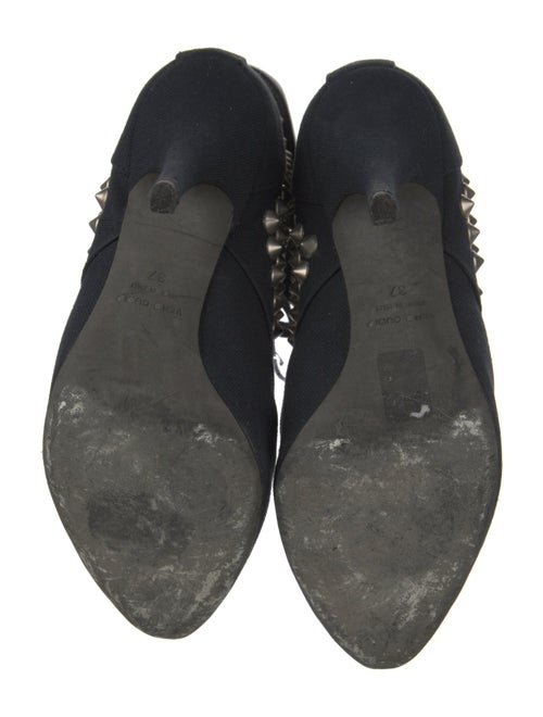 Balmain Canvas Studded Accents Lace-Up Boots