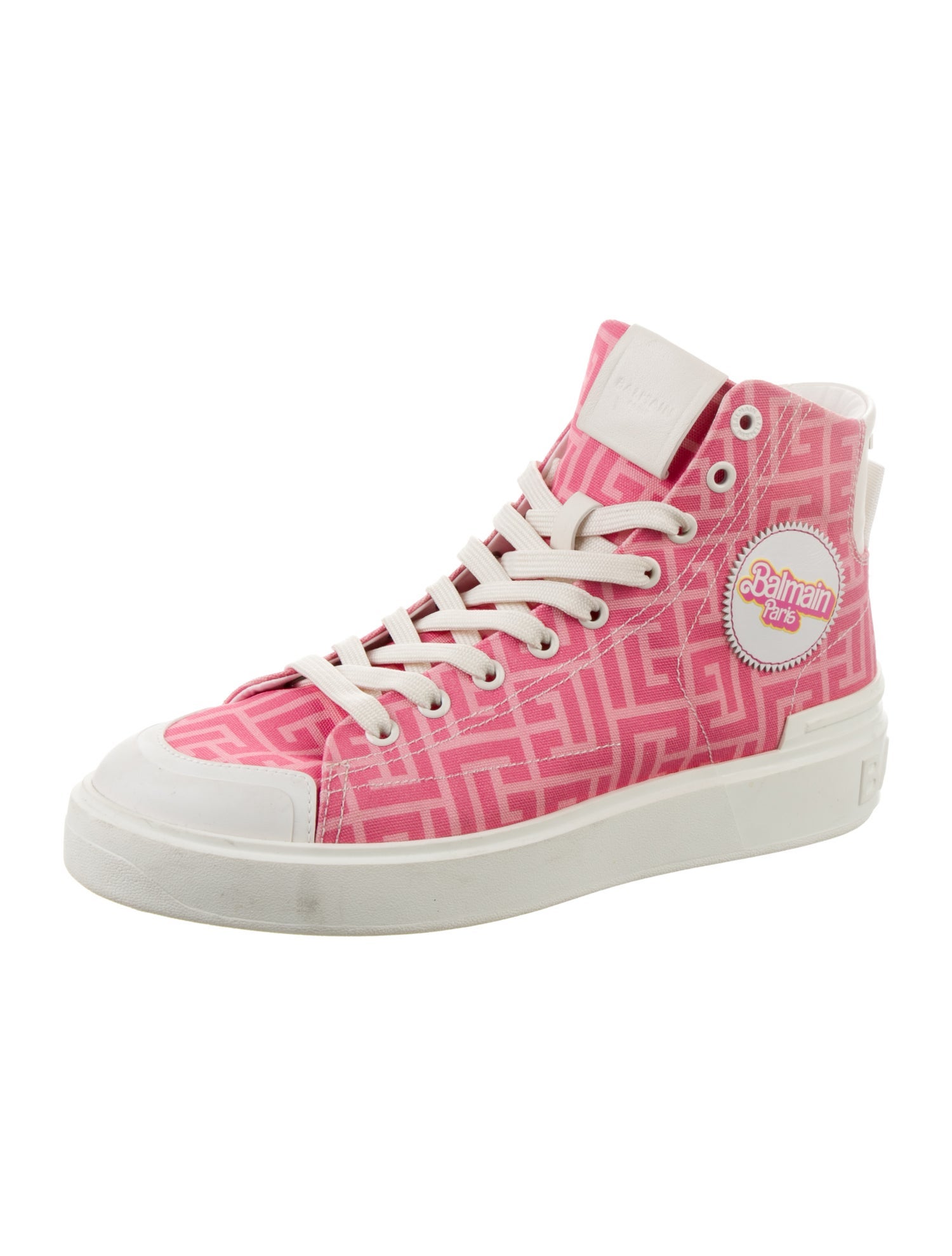 Balmain Canvas Printed Sneakers