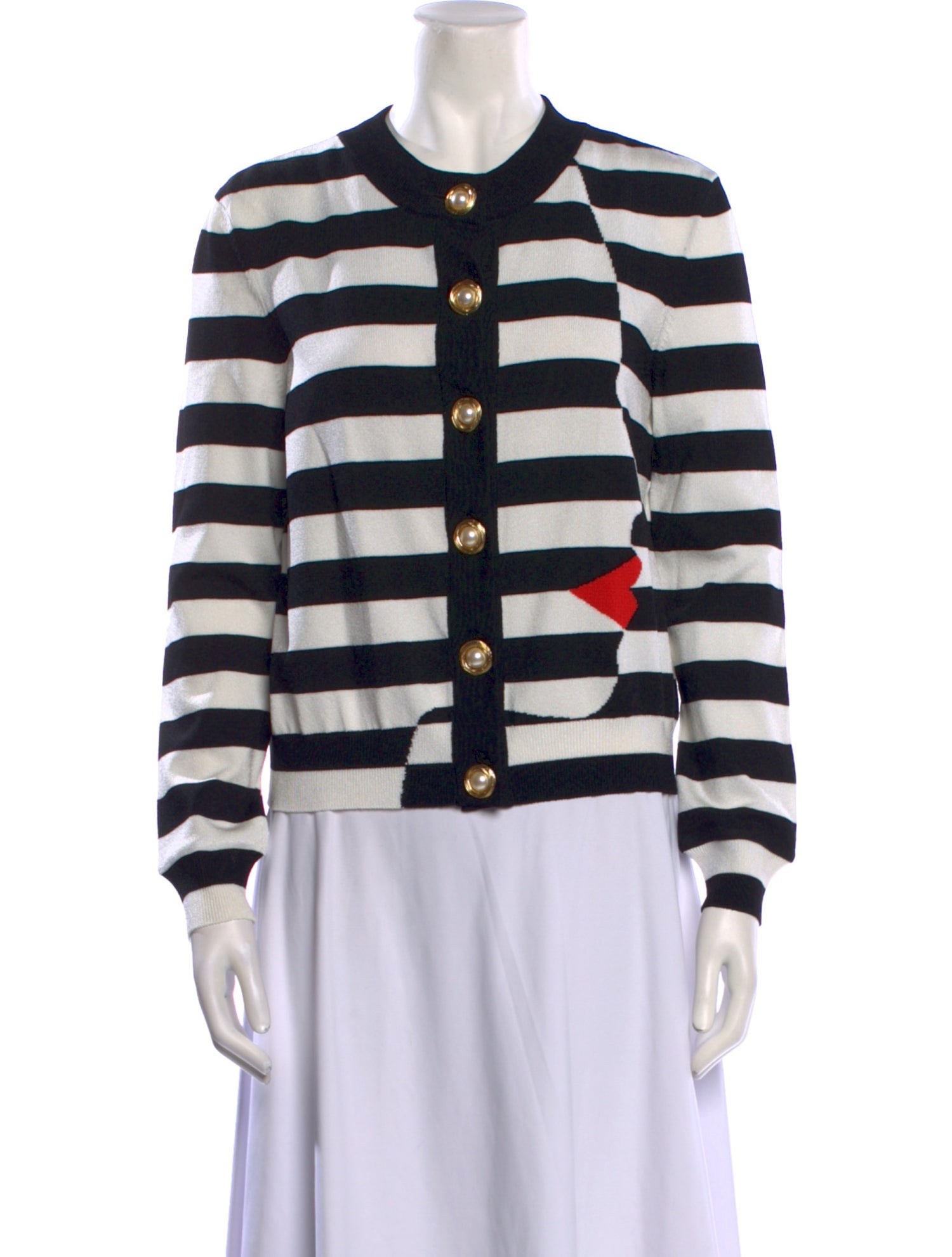 Balmain Striped Crew Neck Sweater