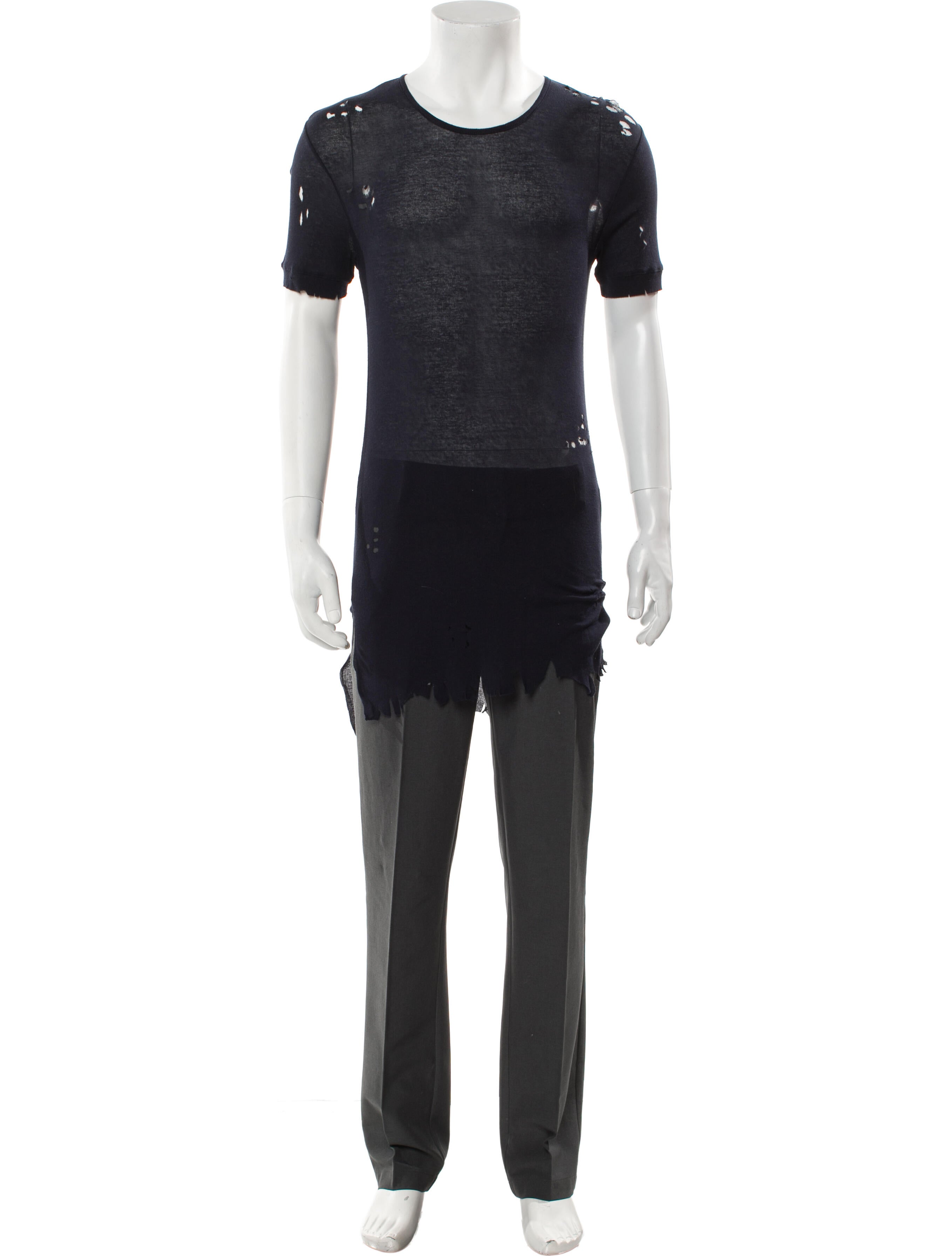 Balmain Tweed Pattern Scoop Neck T-Shirt