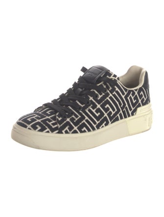 Balmain Canvas Printed Sneakers
