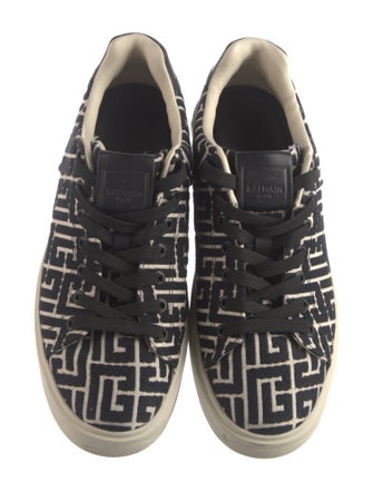 Balmain Canvas Printed Sneakers