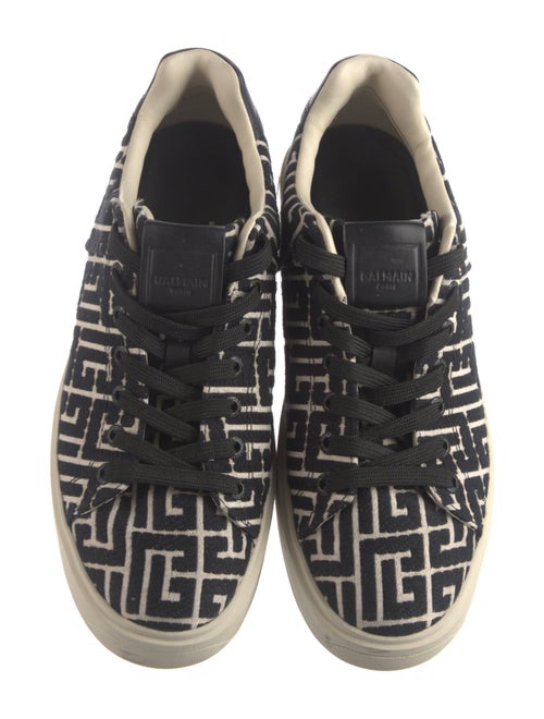 Balmain Canvas Printed Sneakers