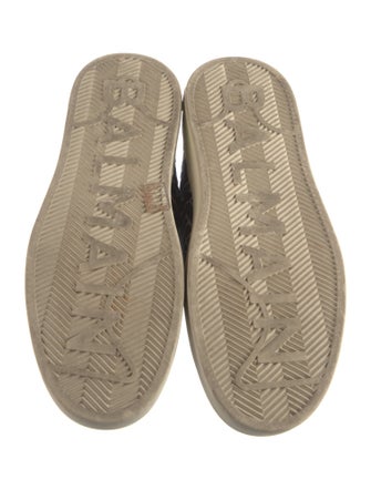 Balmain Canvas Printed Sneakers