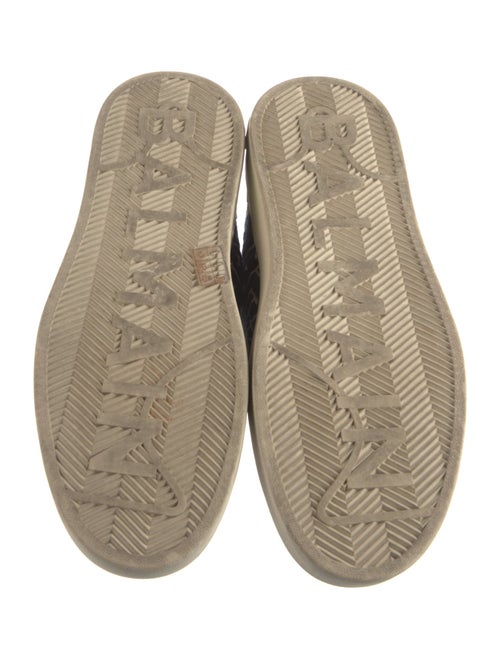 Balmain Canvas Printed Sneakers