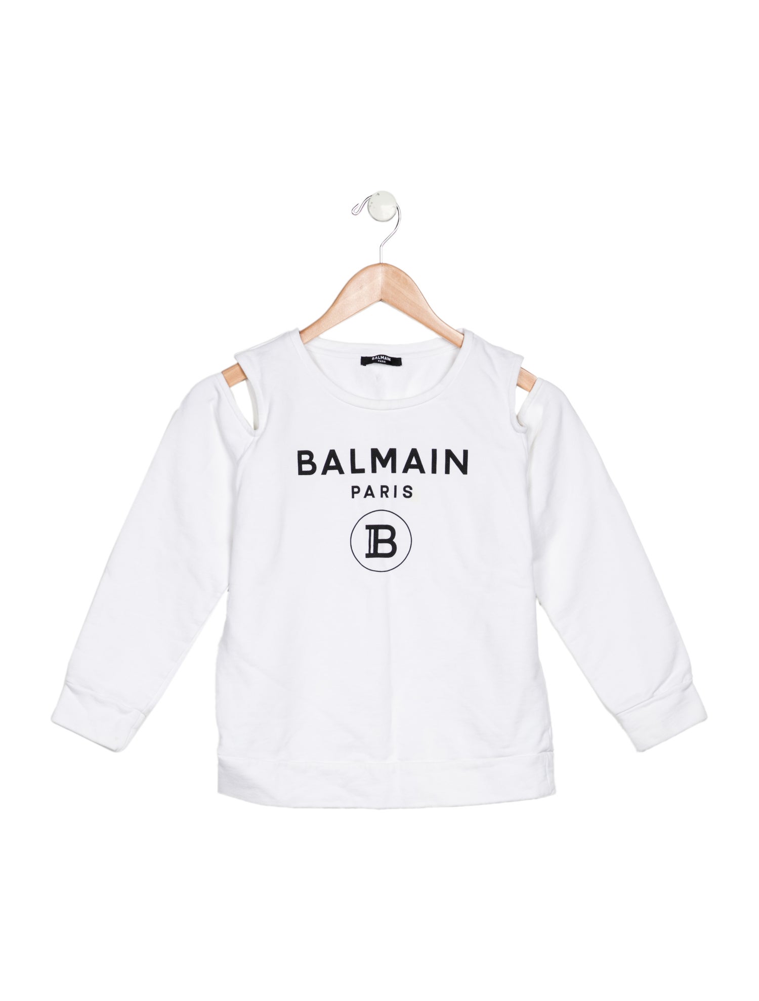 Balmain Girls Cotton Crewneck Sweatshirt