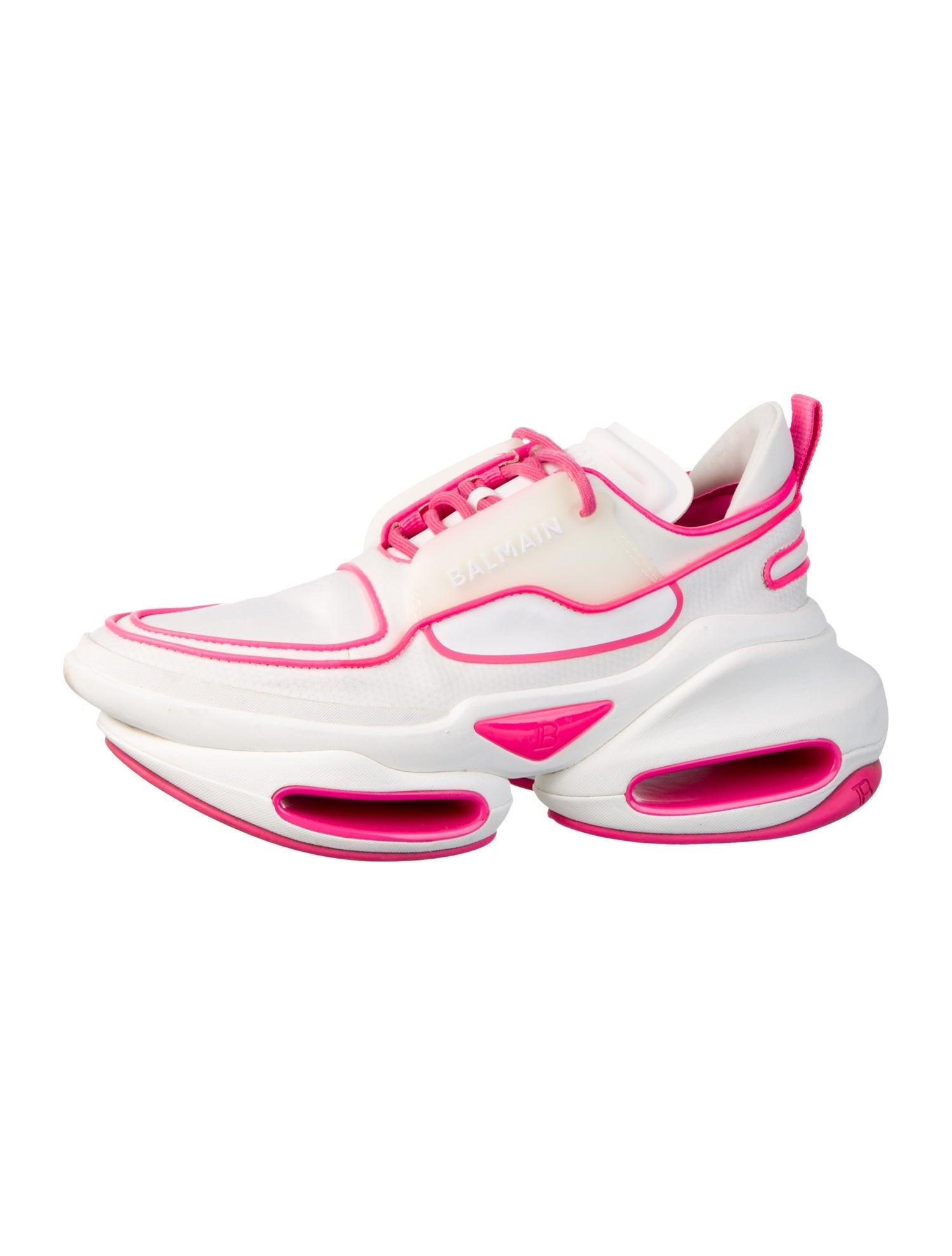 Balmain Colorblock Pattern Chunky Sneakers