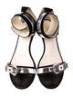 Balmain Suede Colorblock Pattern Sandals