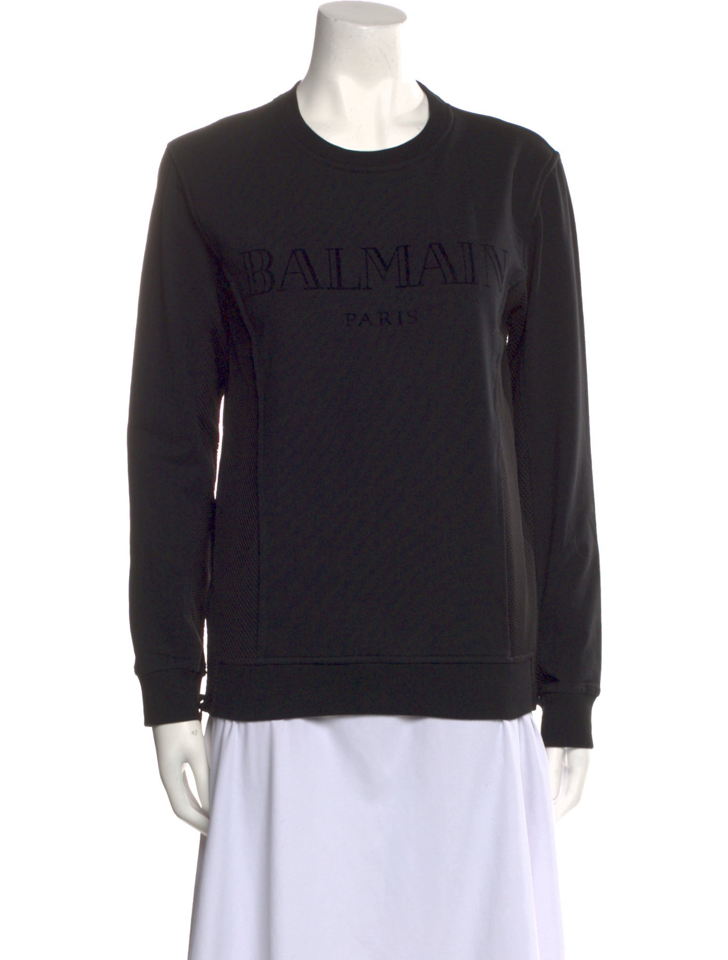 Balmain Graphic Print Crew Neck Sweatshirt