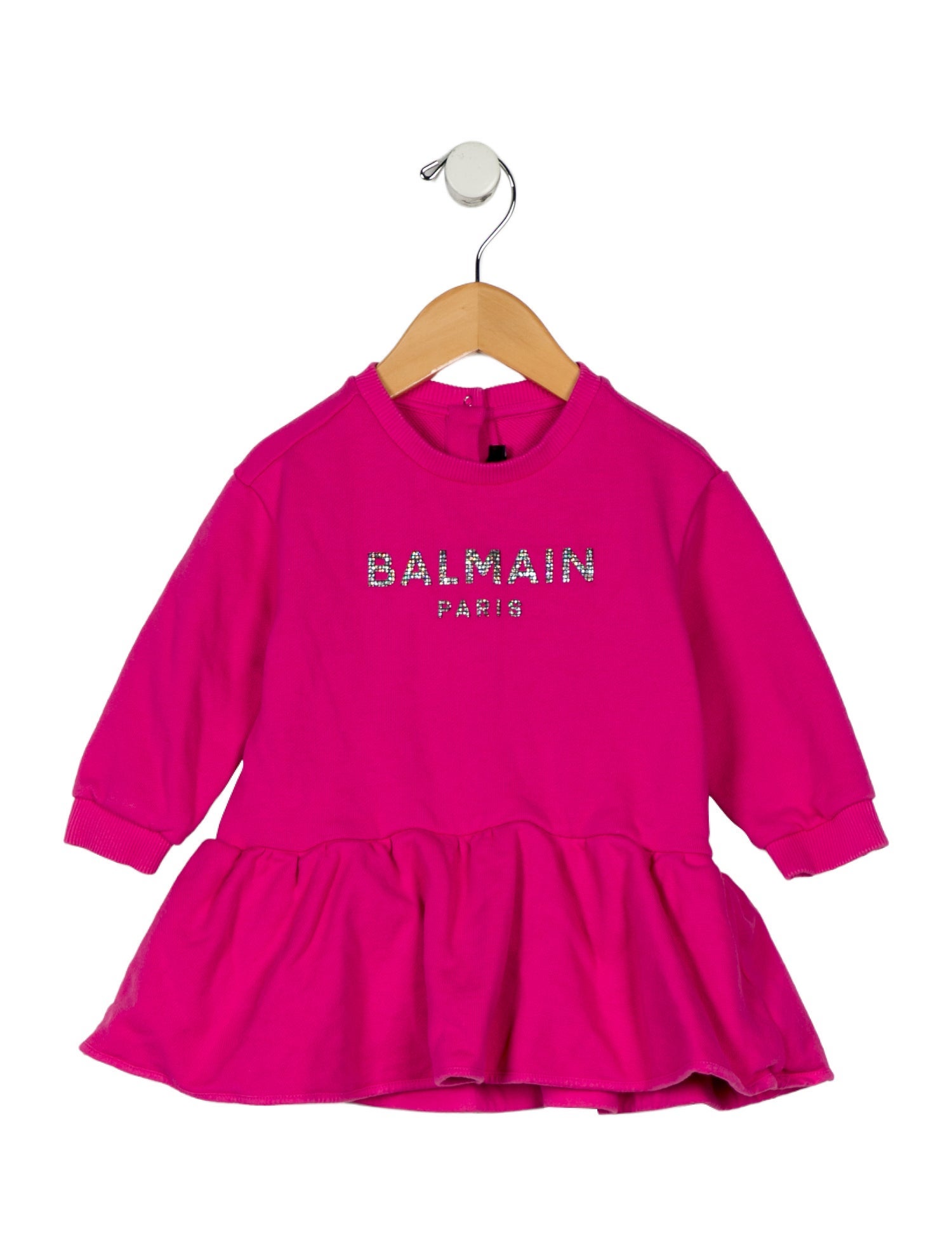 Balmain Balmain Girls Cotton Sweatshirt Dress