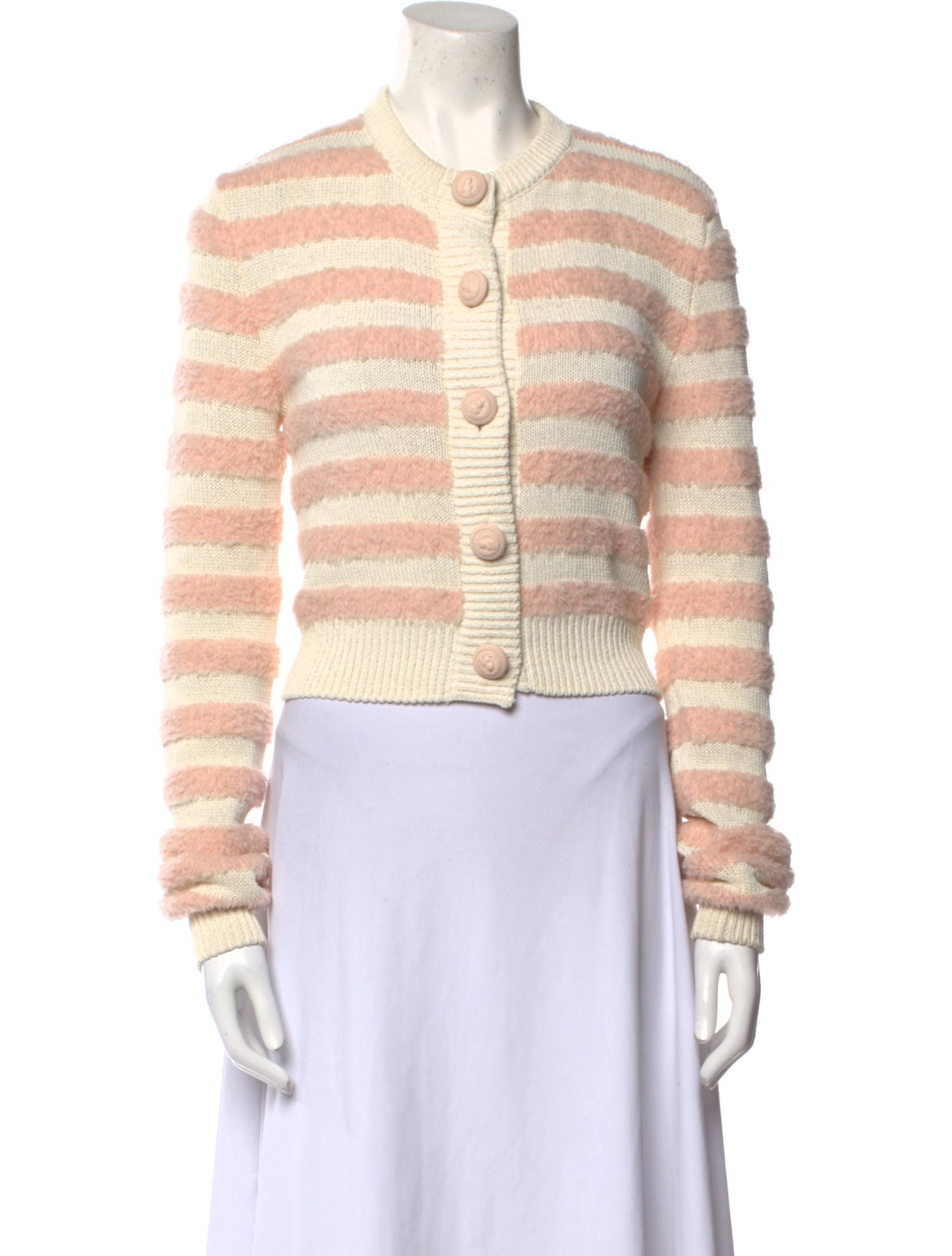 Balmain Virgin Wool Striped Sweater