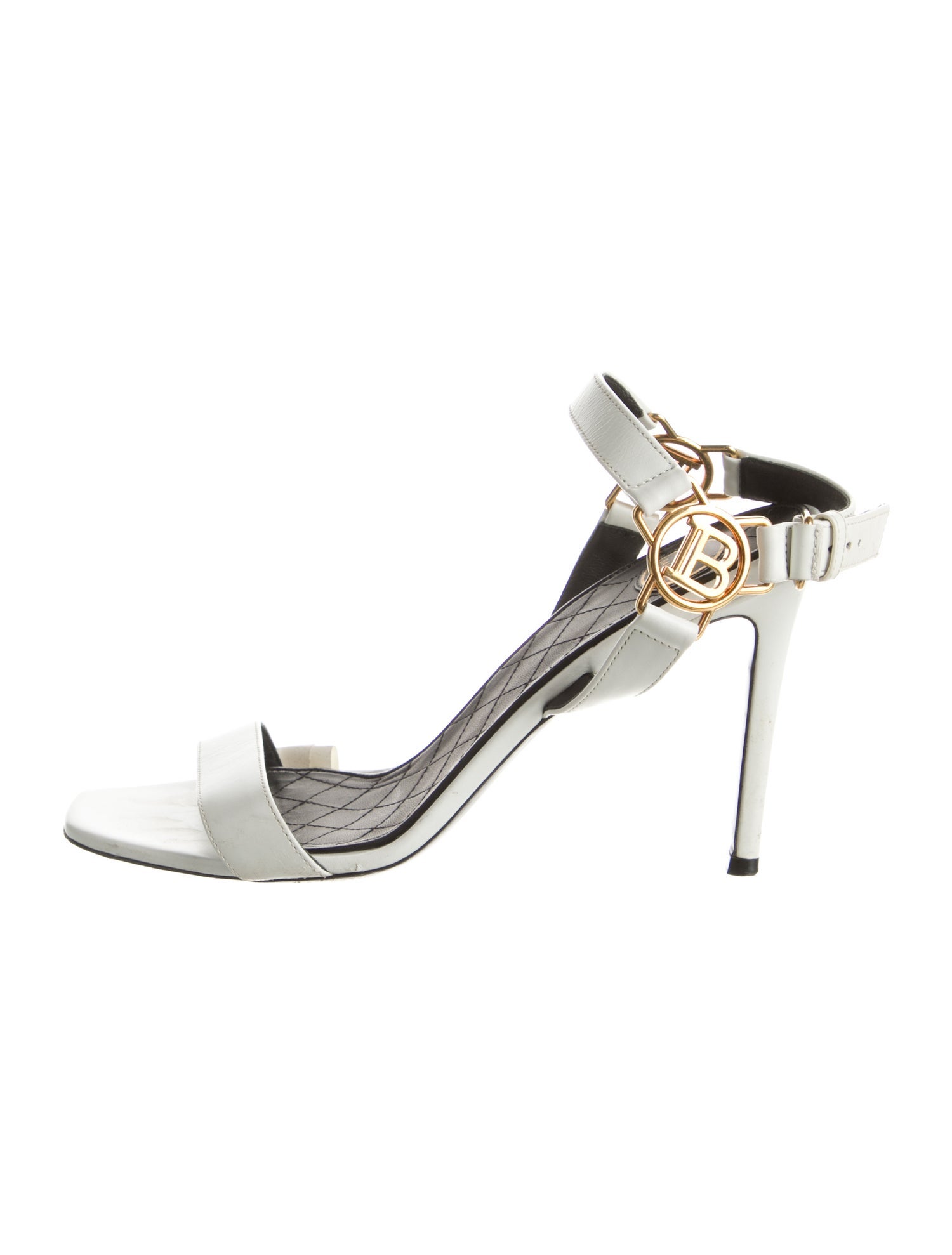 Balmain Leather Slingback Sandals