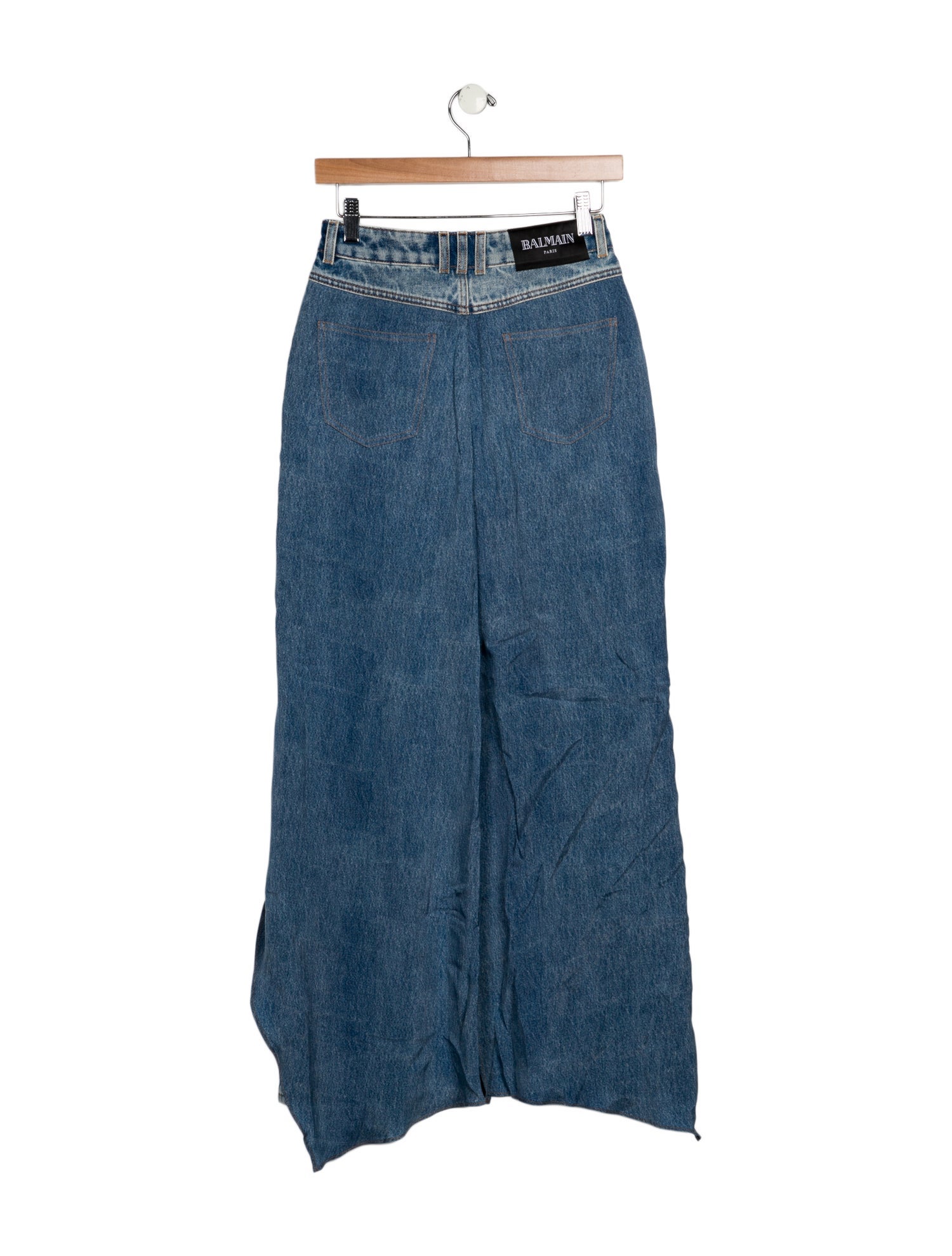 Balmain High-Rise Straight Leg Jeans