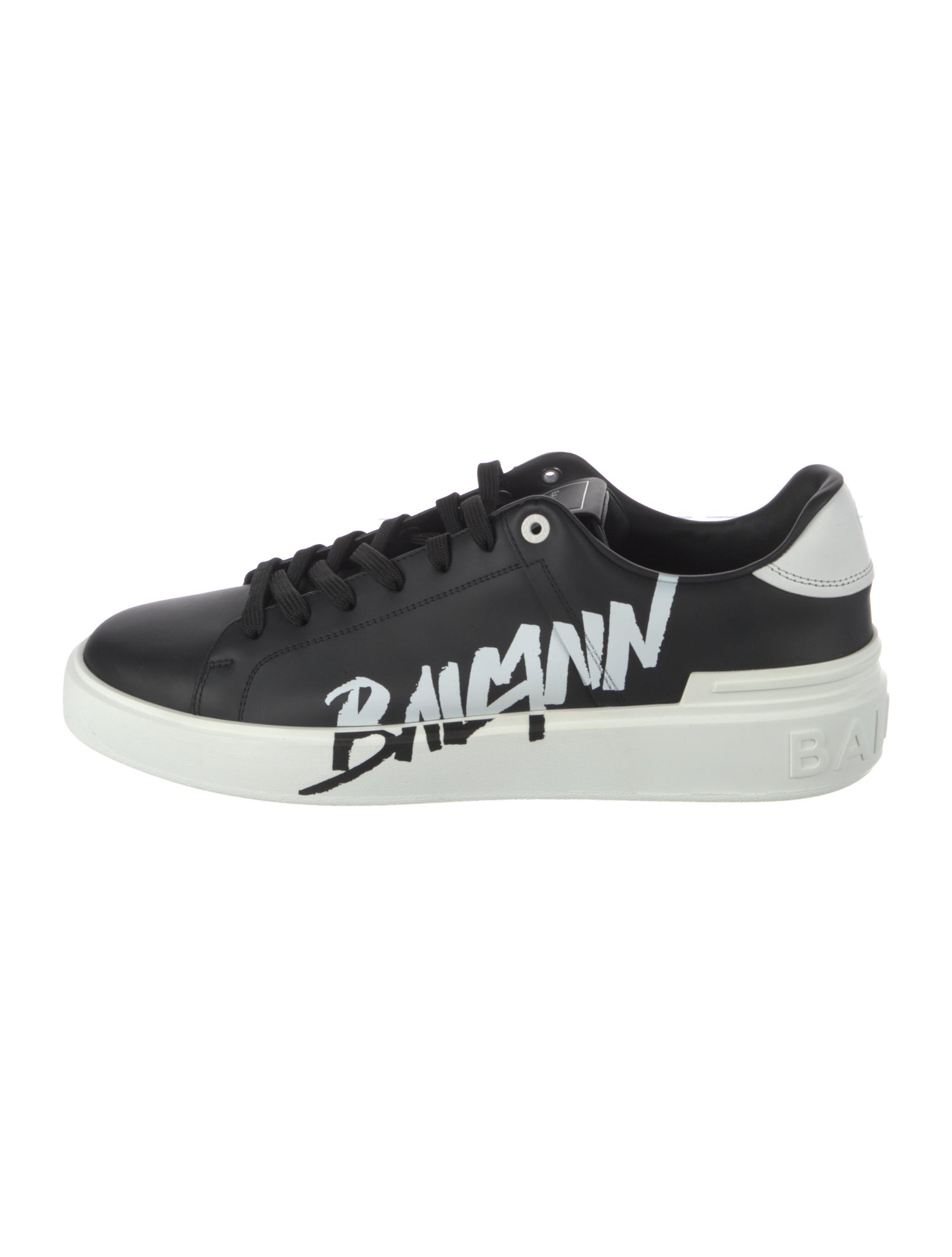 Balmain Leather Printed Sneakers