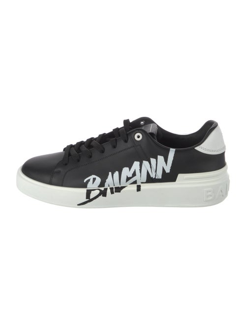Balmain Leather Printed Sneakers