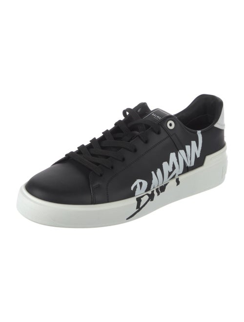 Balmain Leather Printed Sneakers
