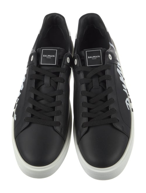 Balmain Leather Printed Sneakers