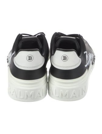 Balmain Leather Printed Sneakers