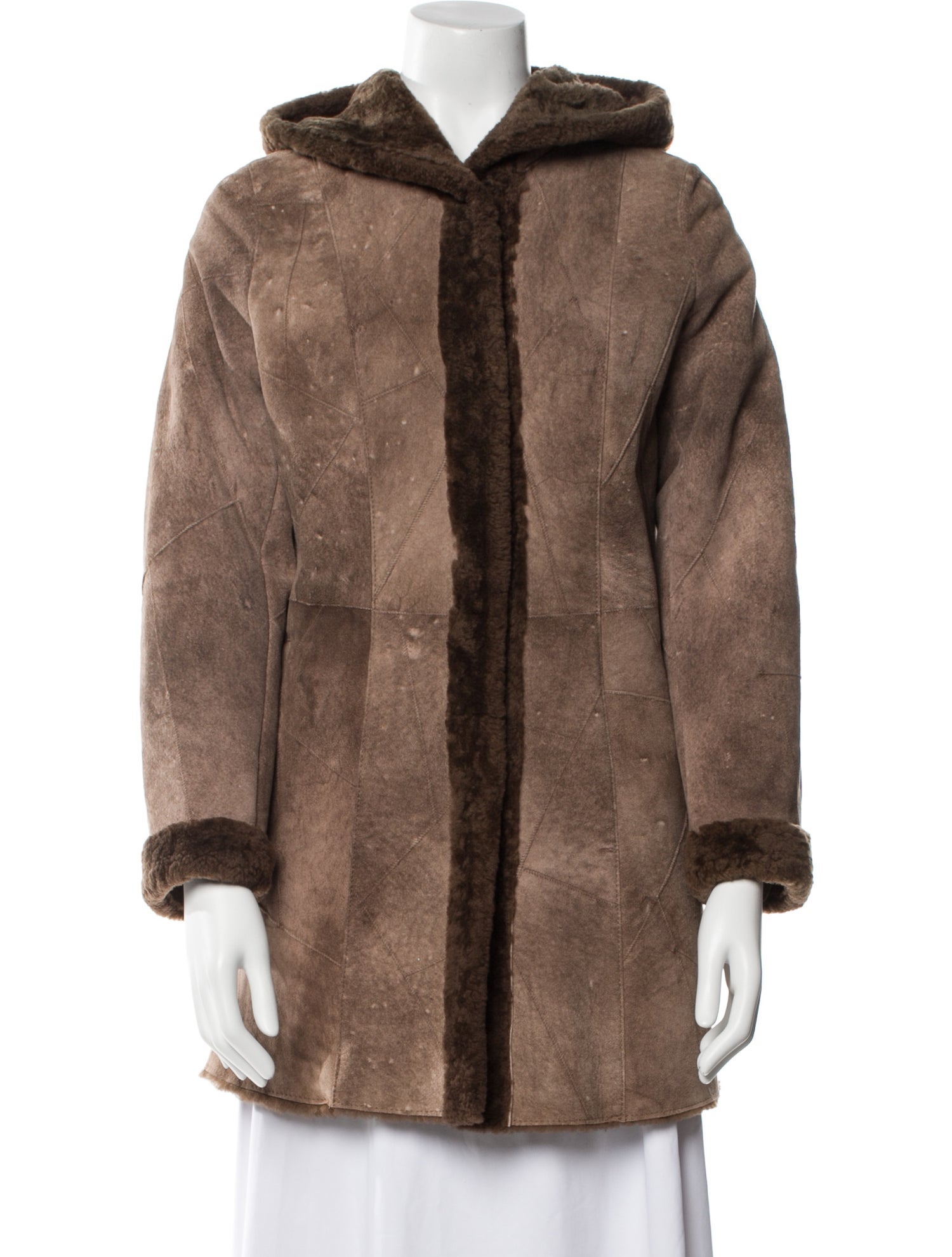 Balmain Printed Faux Fur Coat