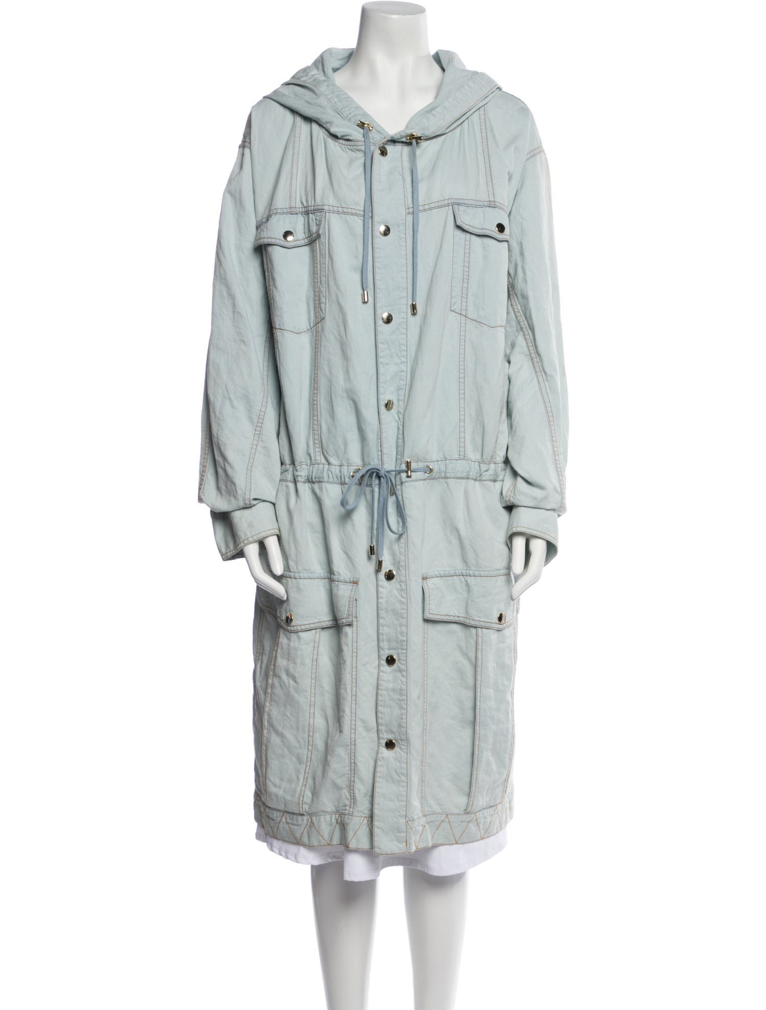 Balmain Plaid Print Trench Coat