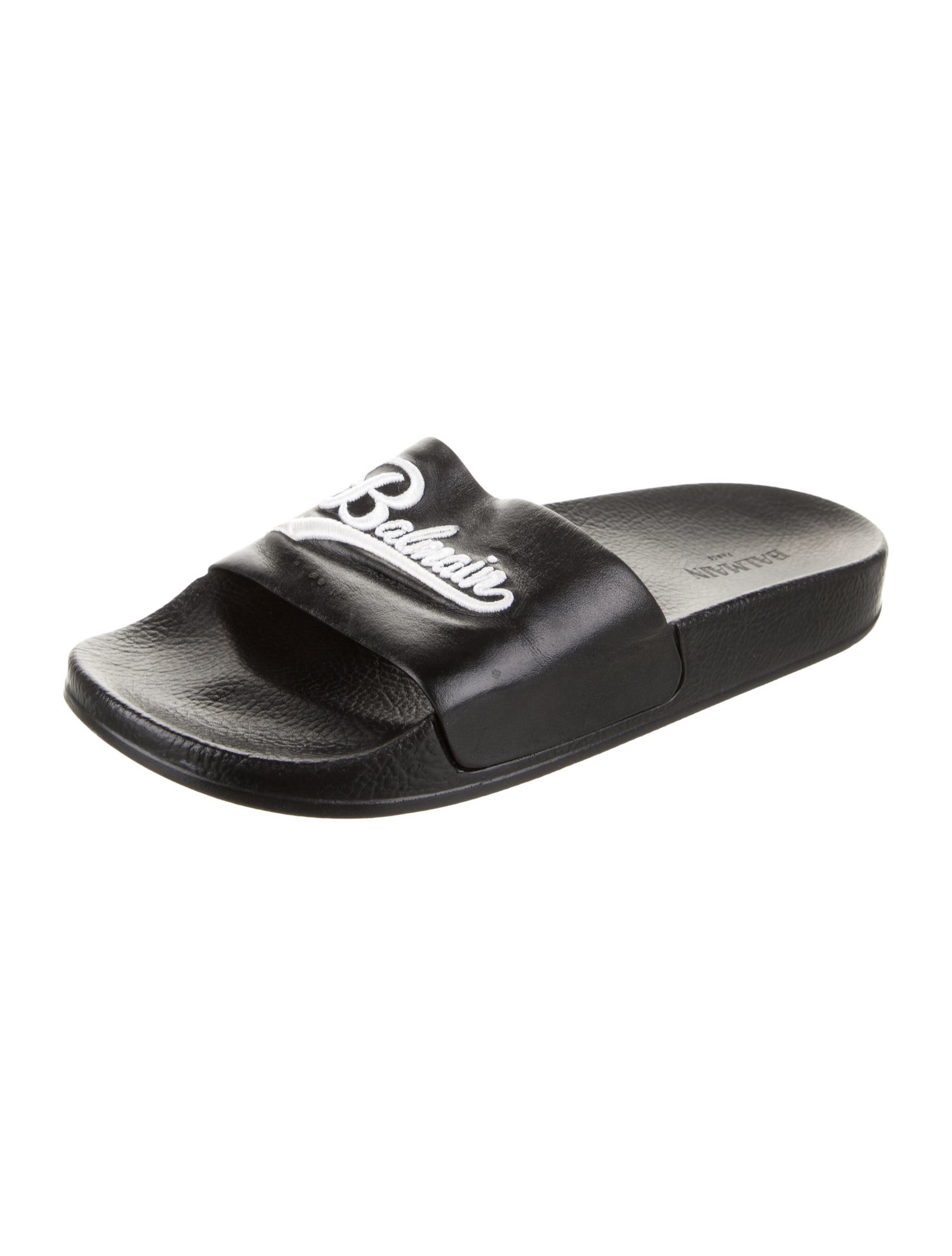 Balmain Leather Slides
