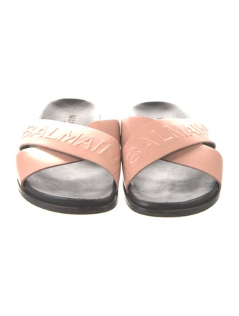 Balmain Leather Slides