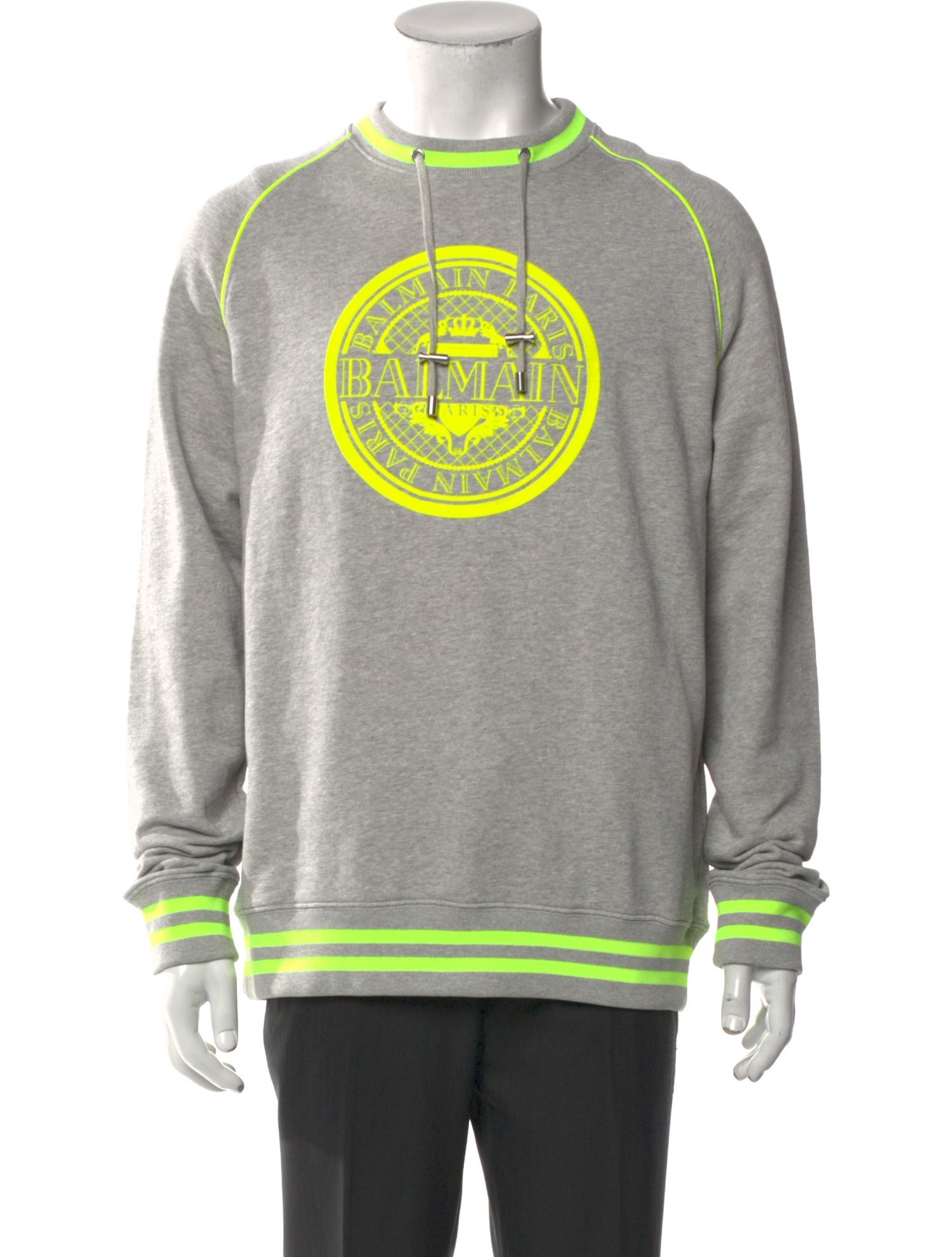 Balmain Graphic Print Crew Neck Sweatshirt