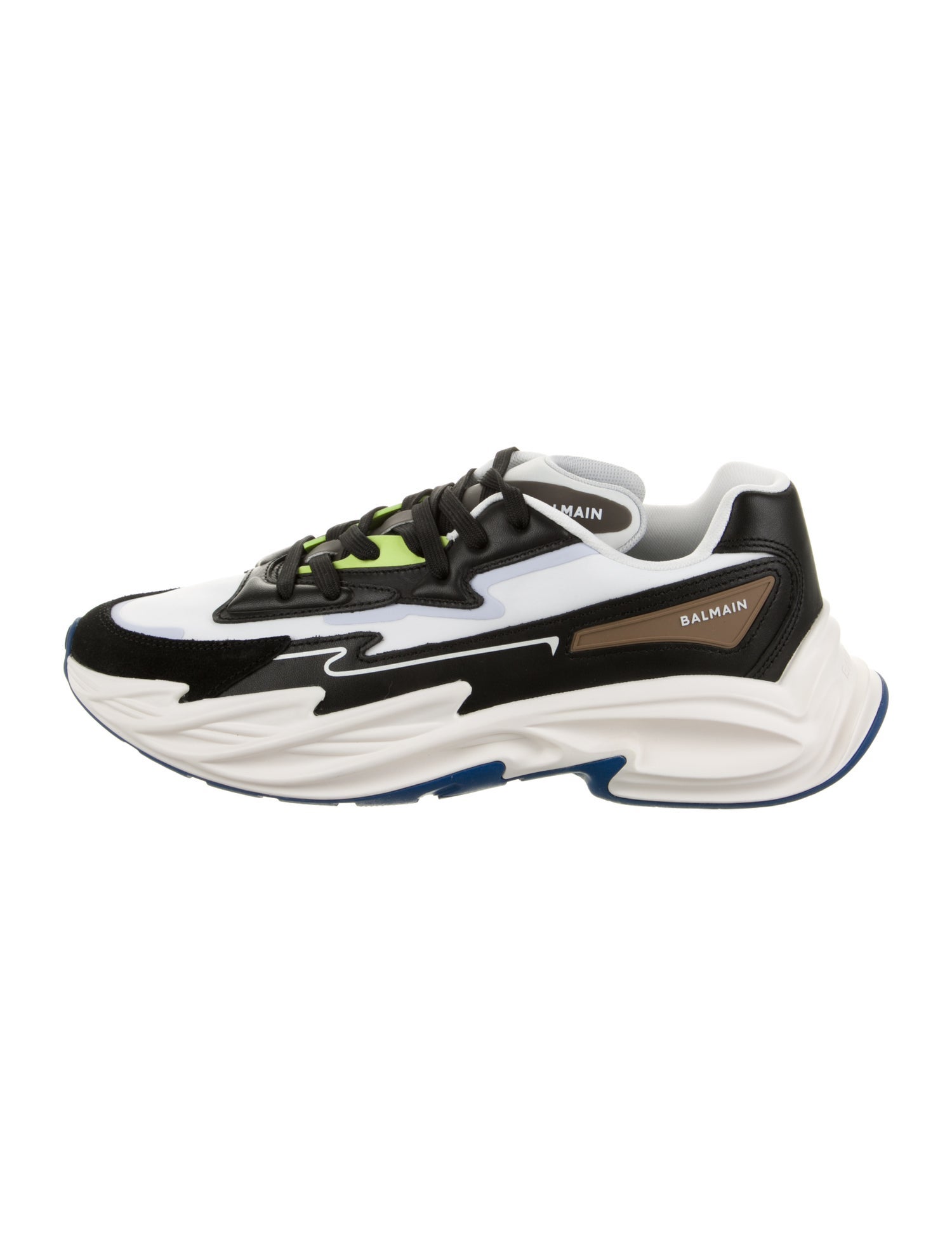 Balmain Leather Athletic Sneakers