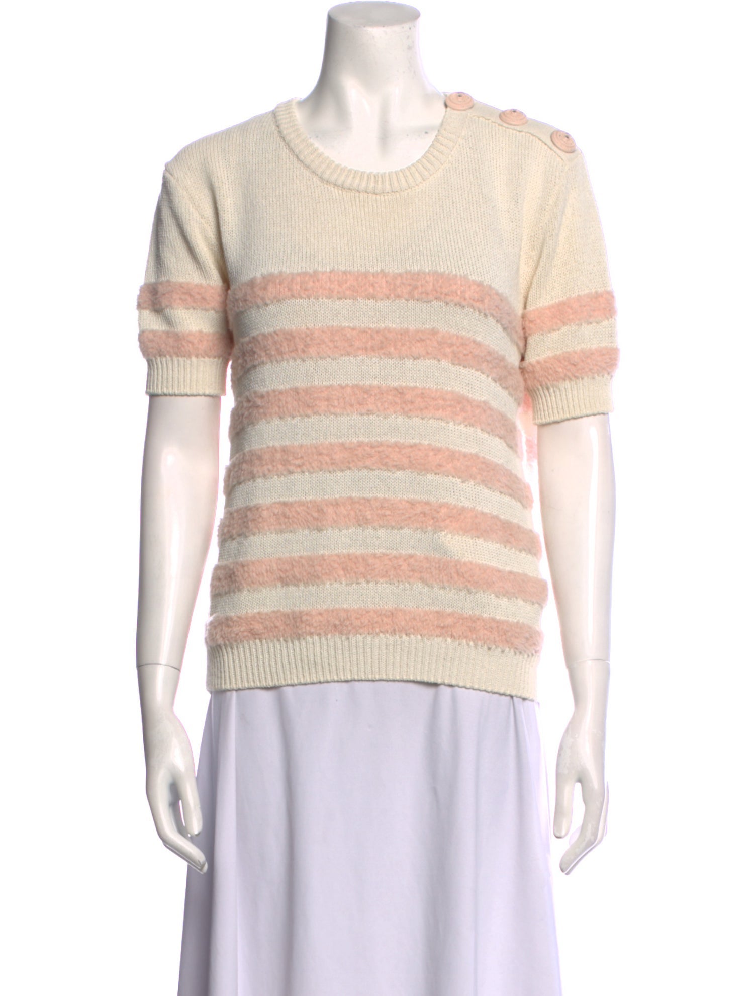 Balmain Virgin Wool Striped Sweater