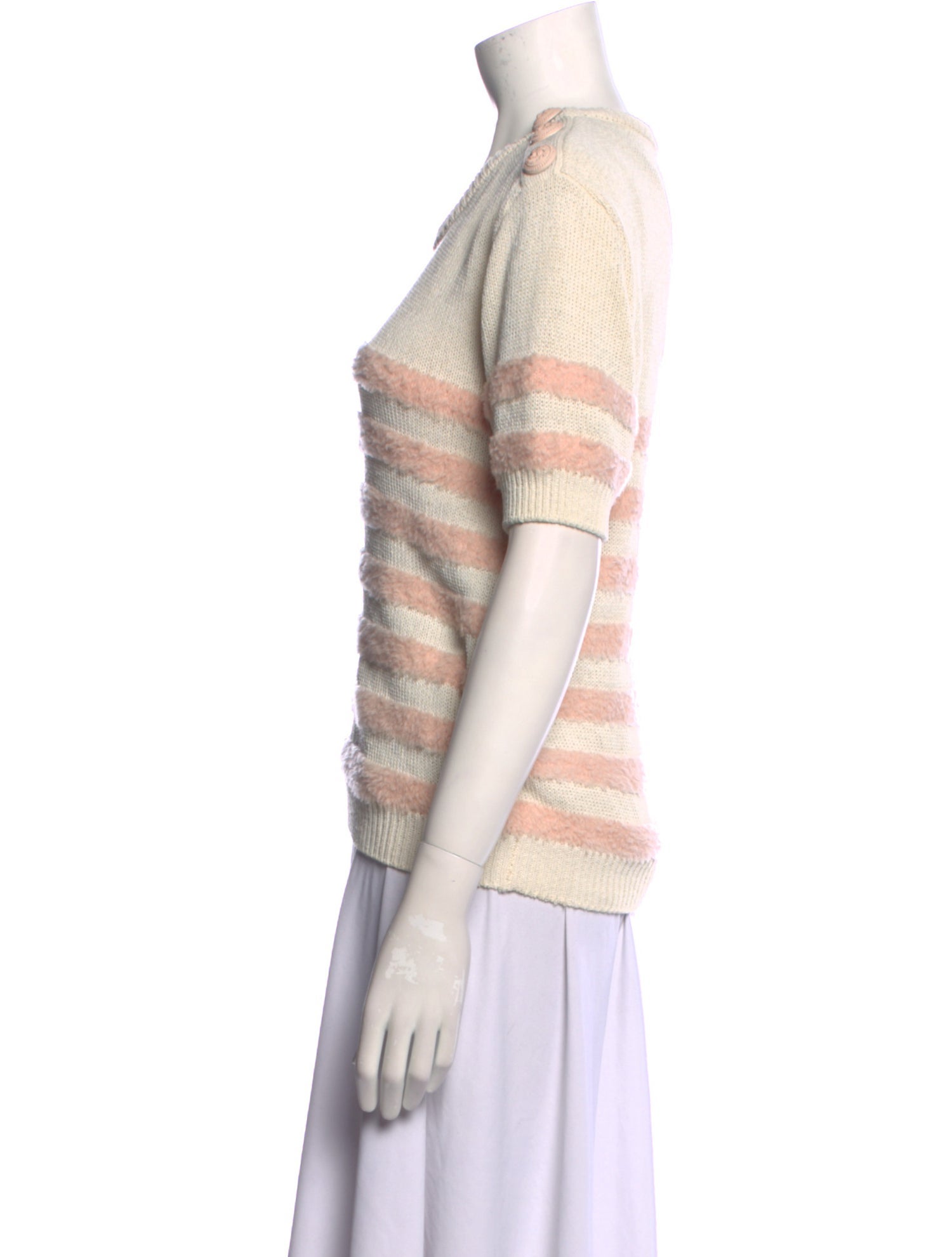 Balmain Virgin Wool Striped Sweater