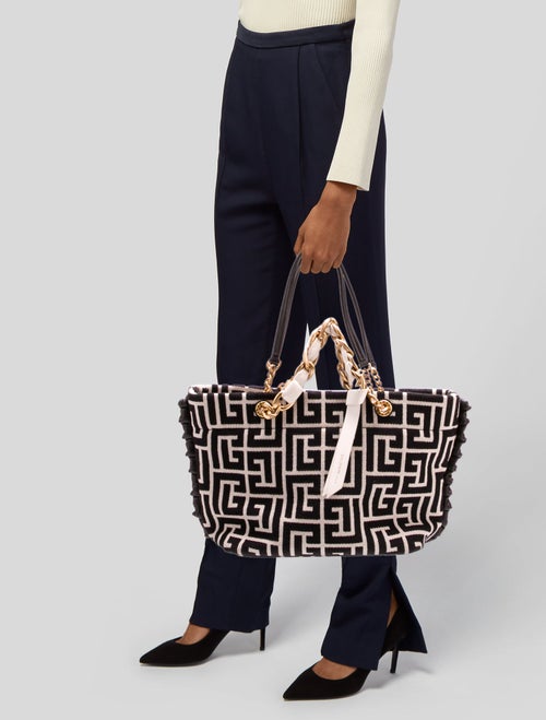 Balmain Canvas Shoulder Bag