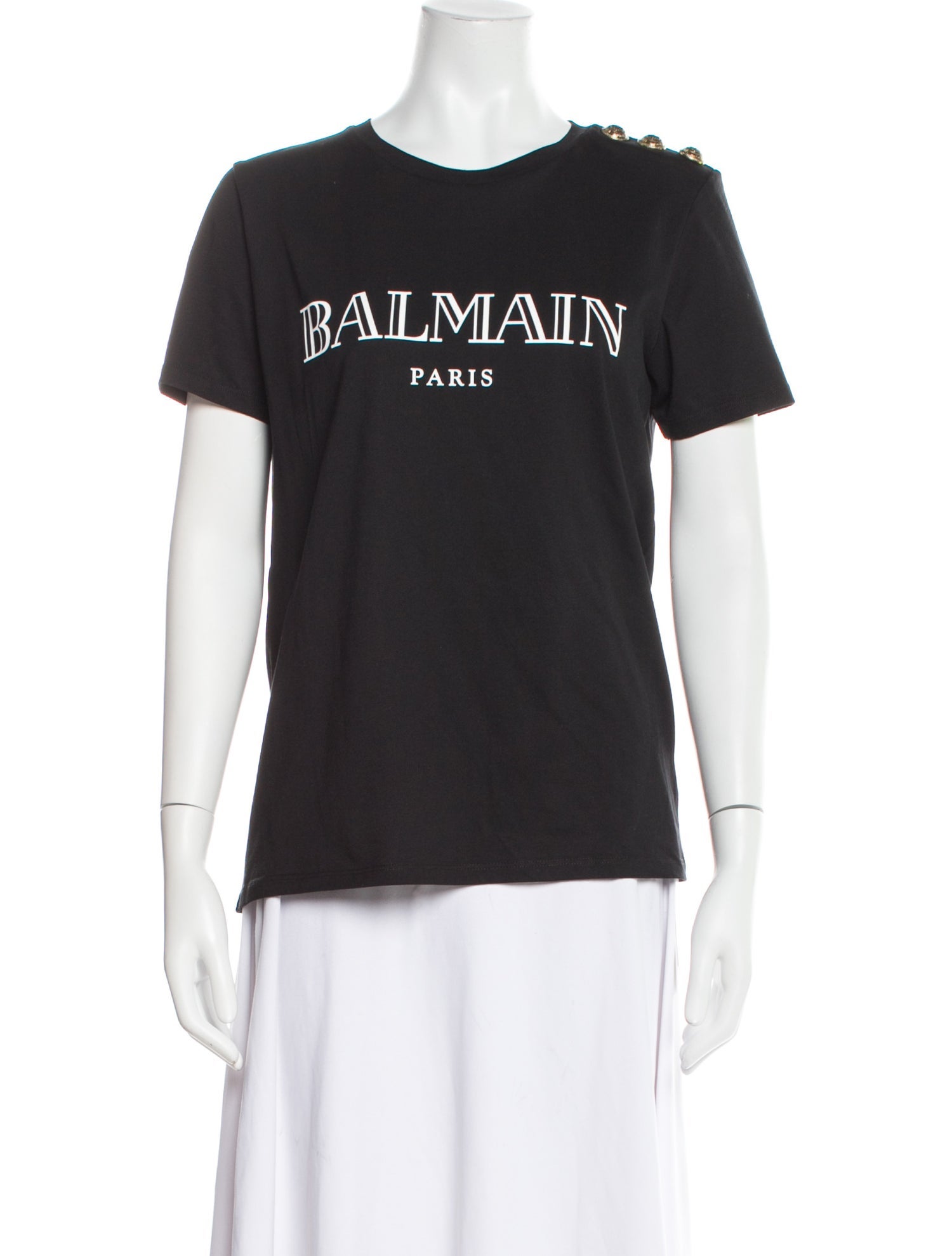 Balmain Graphic Print Crew Neck T-Shirt